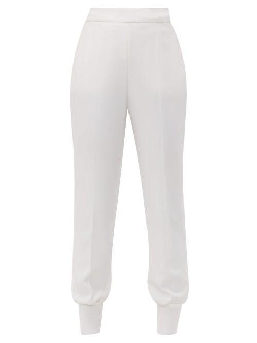 Matchesfashion.com Stella Mccartney - Julia Crepe Track Pants - Womens - Ivory