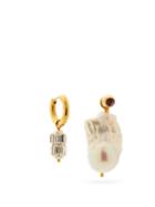 Matchesfashion.com Timeless Pearly - Mismatched Pearl 24kt Gold-plated Earrings - Womens - Pearl