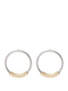 Matchesfashion.com Chlo - Silver Hoops With Logo Engraved Gold Bar - Womens - Gold