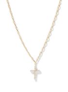 Mens Fine Jewellery Shay - Cross Small Diamond & 18kt Gold Necklace - Mens - Gold