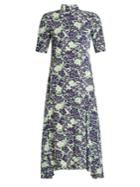 Prada Peony-print Silk-blend Dress