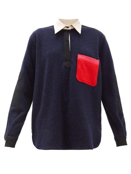 Matchesfashion.com La Fetiche - Truma Wool Shirt - Womens - Navy