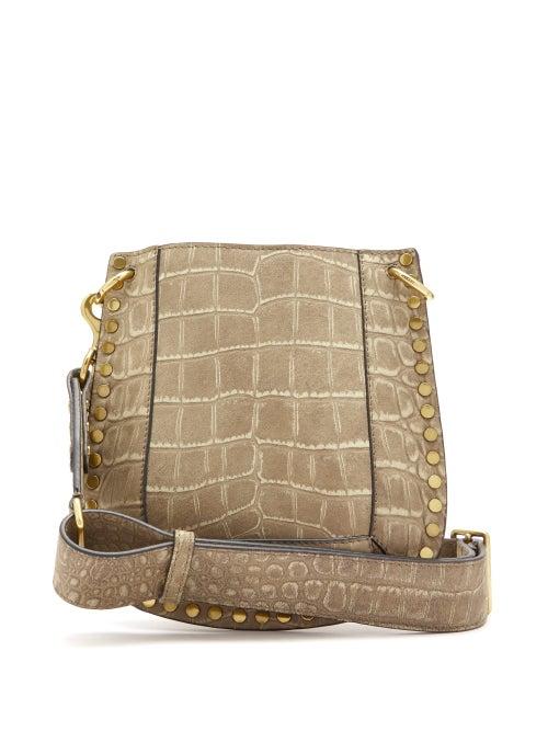 Matchesfashion.com Isabel Marant - Nasko Crocodile Effect Leather Cross Body Bag - Womens - Beige