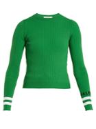 Valentino Crew-neck Ribbed-knit Sweater