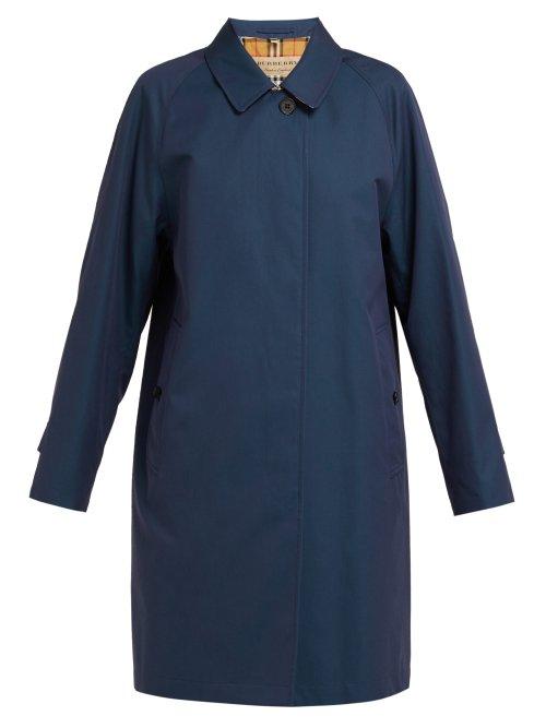 Matchesfashion.com Burberry - Camden Cotton Gabardine Trench Coat - Womens - Navy