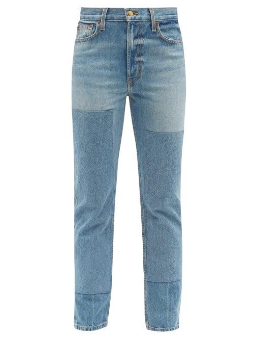 Matchesfashion.com B Sides - Arts Patchwork Straight-leg Jeans - Womens - Denim Multi