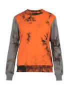 Matchesfashion.com Helmut Lang - Tie Dye Cotton Sweatshirt - Mens - Orange Multi