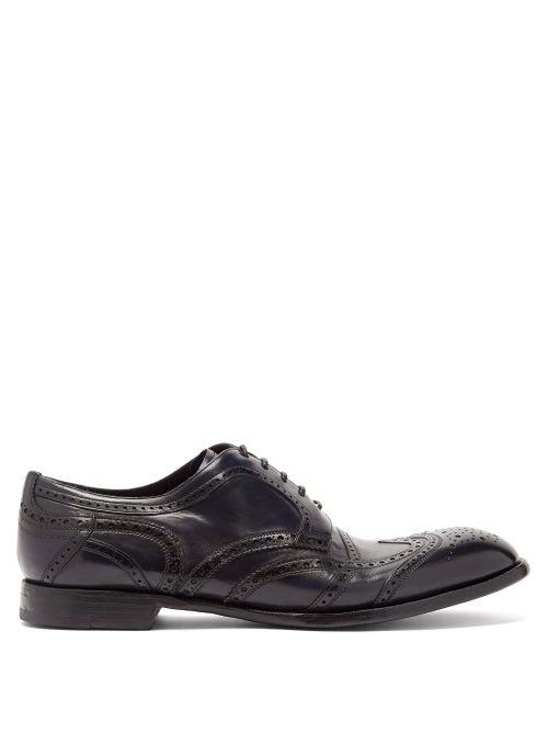 Matchesfashion.com Dolce & Gabbana - Derby Leather Brogues - Mens - Black
