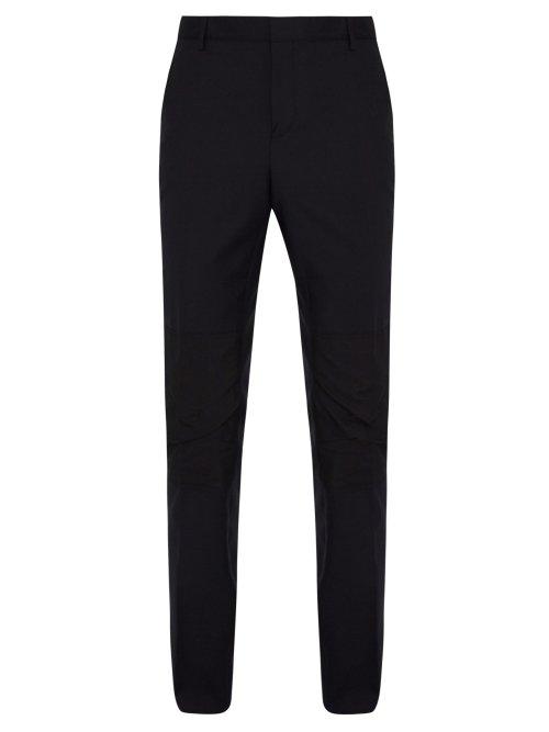 Matchesfashion.com Lanvin - Creased Knee Wool Trousers - Mens - Navy