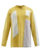 Mens Rtw A-cold-wall* - Frame Ribbed Cotton-blend Sweater - Mens - Yellow