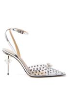 Mach & Mach - Double Diamond Crystal-embellished Pvc Pumps - Womens - Silver