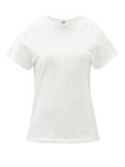 Matchesfashion.com Totme - Espera Logo-embroidered Cotton T-shirt - Womens - White