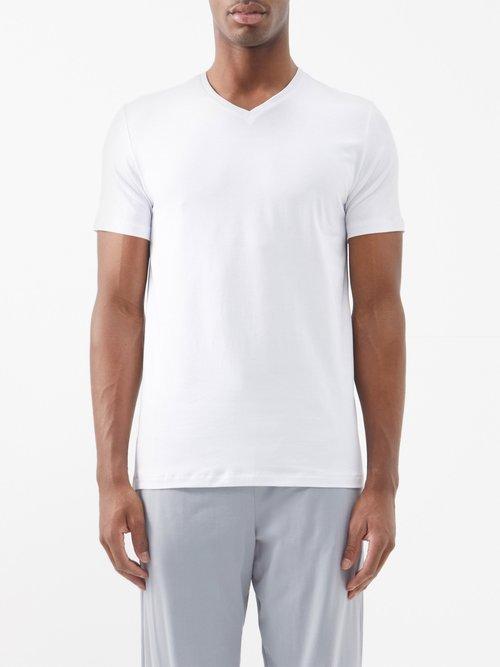 Falke - Pack Of Two Daily Comfort Cotton-jersey T-shirts - Mens - White