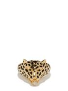 Matchesfashion.com Yvonne Lon - Leopard Diamond & 9kt Gold Ring - Womens - Gold Multi