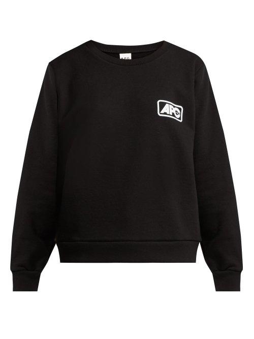 Matchesfashion.com A.p.c. - Odette U.s. Logo Cotton Sweatshirt - Womens - Black