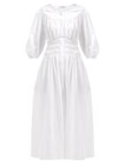 Matchesfashion.com Three Graces London - Arabella Cotton Midi Dress - Womens - White