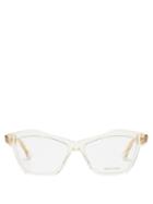 Matchesfashion.com Bottega Veneta - Angular Cat-eye Acetate Glasses - Womens - White