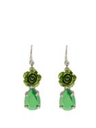 Matchesfashion.com Prada - Rose Drop Earrings - Womens - Green