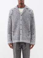 Alanui - Bandana-jacquard Wool-blend Shirt - Mens - Grey