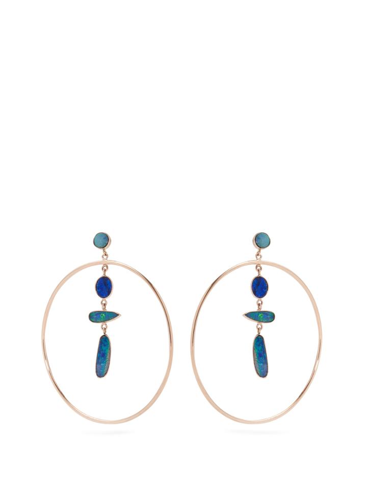Jacquie Aiche Opal & Rose-gold Earrings