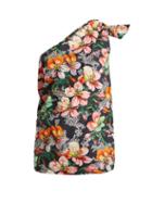 Matchesfashion.com Isabel Marant - Noor One Shoulder Floral Print Top - Womens - Navy Multi