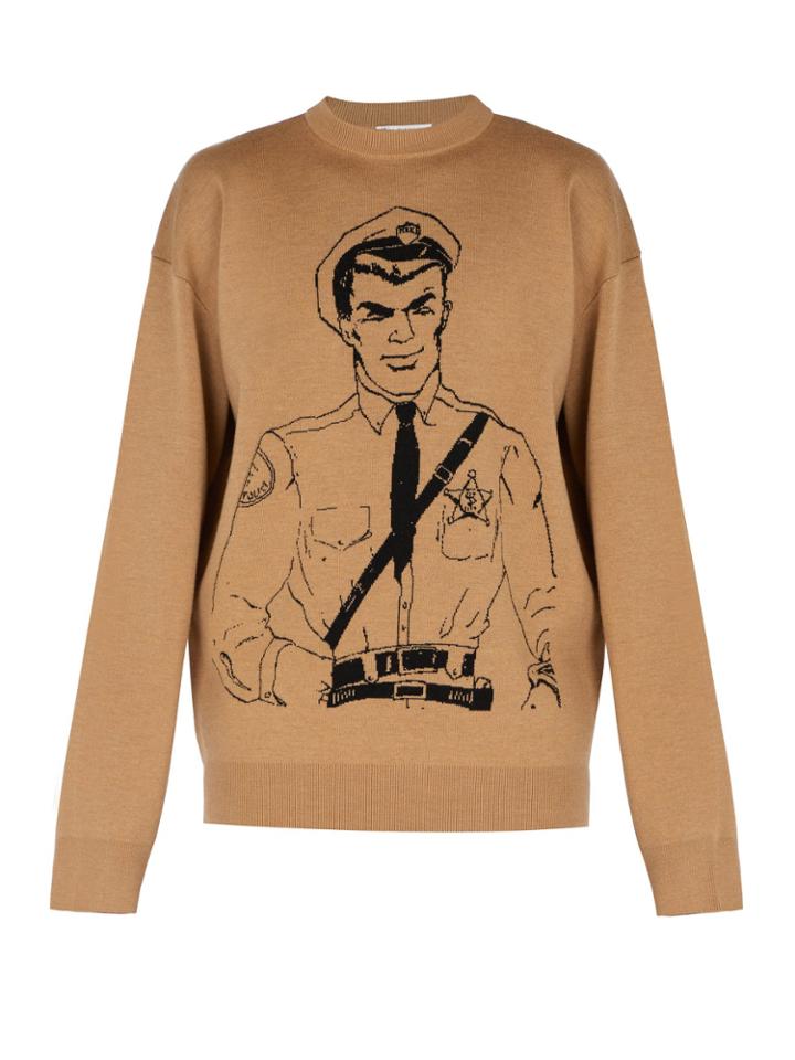 Jw Anderson Policeman-sketch Merino-wool Sweater