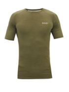 Soar - Logo-print Merino-blend Base-layer T-shirt - Mens - Khaki
