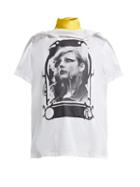 Matchesfashion.com Raf Simons - Photograph Print Cotton Jersey T Shirt Style Scarf - Womens - White