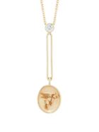 Matchesfashion.com Retrouvai - Fantasy Signet Flying Pig Diamond & Gold Necklace - Womens - Gold