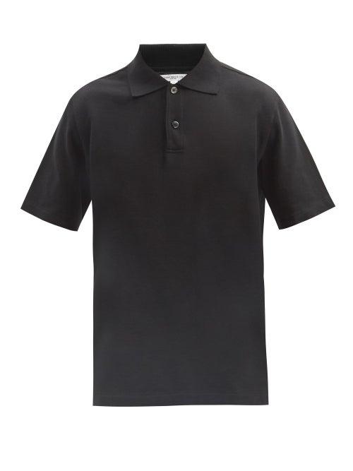 Matchesfashion.com Lady White Co. - Buttoned Cotton Piqu-jersey Polo Shirt - Mens - Black