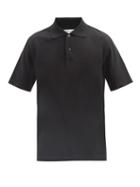 Matchesfashion.com Lady White Co. - Buttoned Cotton Piqu-jersey Polo Shirt - Mens - Black