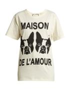 Matchesfashion.com Gucci - Sequin Embellished Cotton Jersey T Shirt - Womens - White