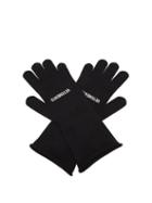 Matchesfashion.com Vetements - Logo-print Rolled-cuff Gloves - Mens - Black