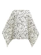 Matchesfashion.com Pleats Please Issey Miyake - Hit Abstract Dash Print Poncho - Womens - White Black