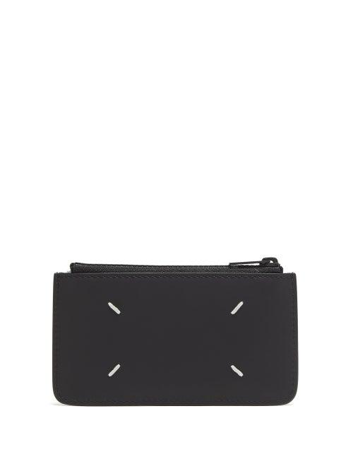 Maison Margiela - Four-stitches Bi-colour Leather Cardholder - Mens - Brown