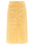 Acne Studios - Idella Shirred Cotton-blend Skirt - Womens - Orange