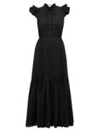 Matchesfashion.com Apiece Apart - Pacifica Check Jacquard Cotton Maxi Dress - Womens - Black