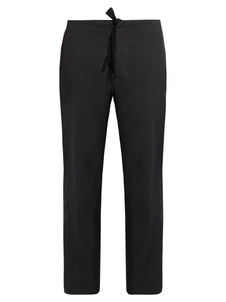 Maison Margiela Drawstring-waist Stretch-cotton Trousers