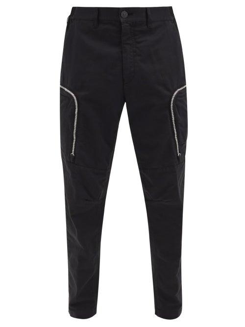Matchesfashion.com Stone Island Shadow Project - Slim-leg Cotton-blend Cargo Trousers - Mens - Black