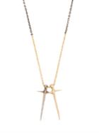 Pearls Before Swine Double Cross Pendant