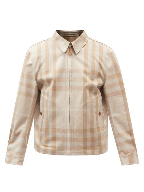 Burberry - Fitzroy Reversible Checked Cotton-twill Jacket - Mens - Beige