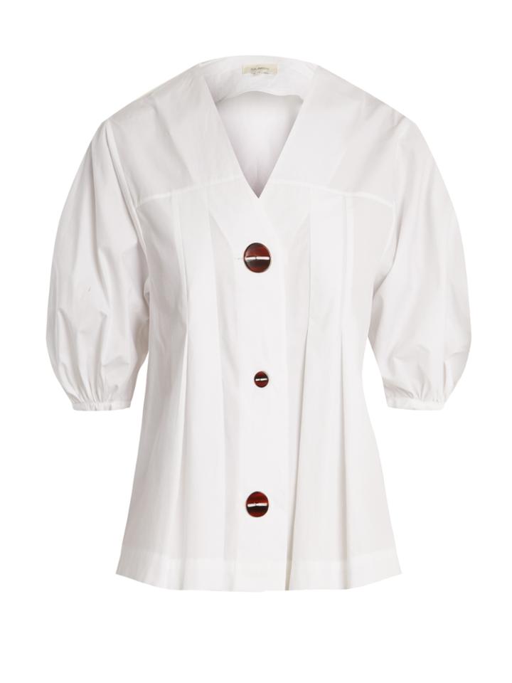 Isa Arfen Puff-sleeved Cotton Top