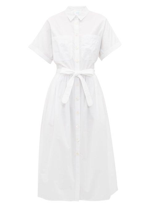 Matchesfashion.com Loup Charmant - Pamlico Striped Cotton Shirt Dress - Womens - White