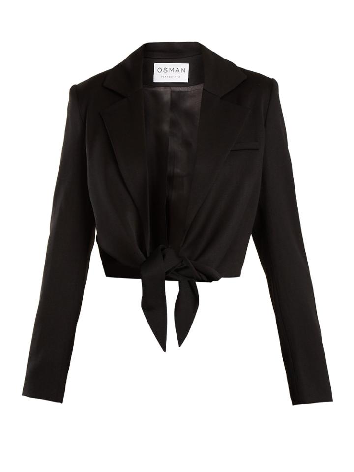 Osman Bette Tie-waist Wool-blend Jacket