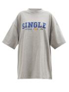 Vetements - Single-print Cotton-jersey T-shirt - Womens - Grey