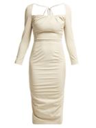 Matchesfashion.com Altuzarra - Colonia Stretch Twill Dress - Womens - Ivory