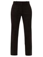 Matchesfashion.com Joseph - Coleman Straight-leg Suede Trousers - Womens - Black