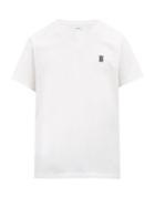 Matchesfashion.com Burberry - Marlet Logo Embroidered Cotton T Shirt - Mens - White