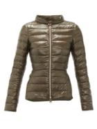 Matchesfashion.com Herno - Ultralight Funnel-neck Quilted Jacket - Womens - Khaki