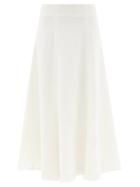 Ladies Beachwear Fil De Vie - Mena Flared Linen Skirt - Womens - Cream